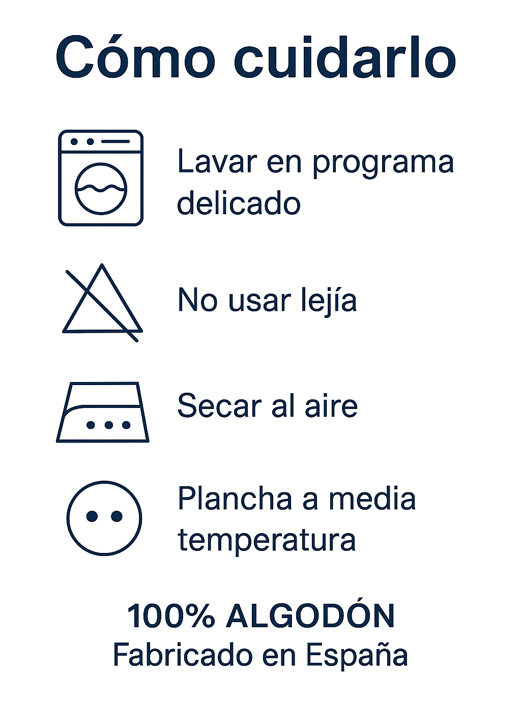 Instrucciones de cuidado