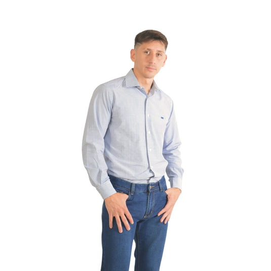 Camisa Oregon cuadros vichy azul para hombre EE Exclusive