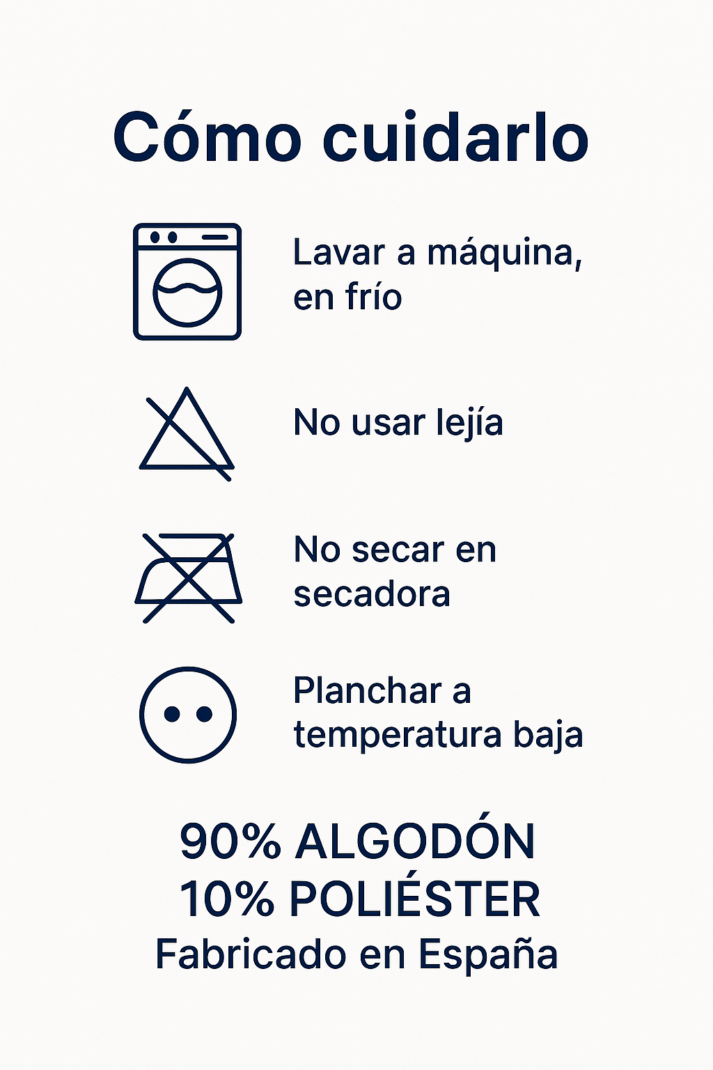 Instrucciones de cuidado
