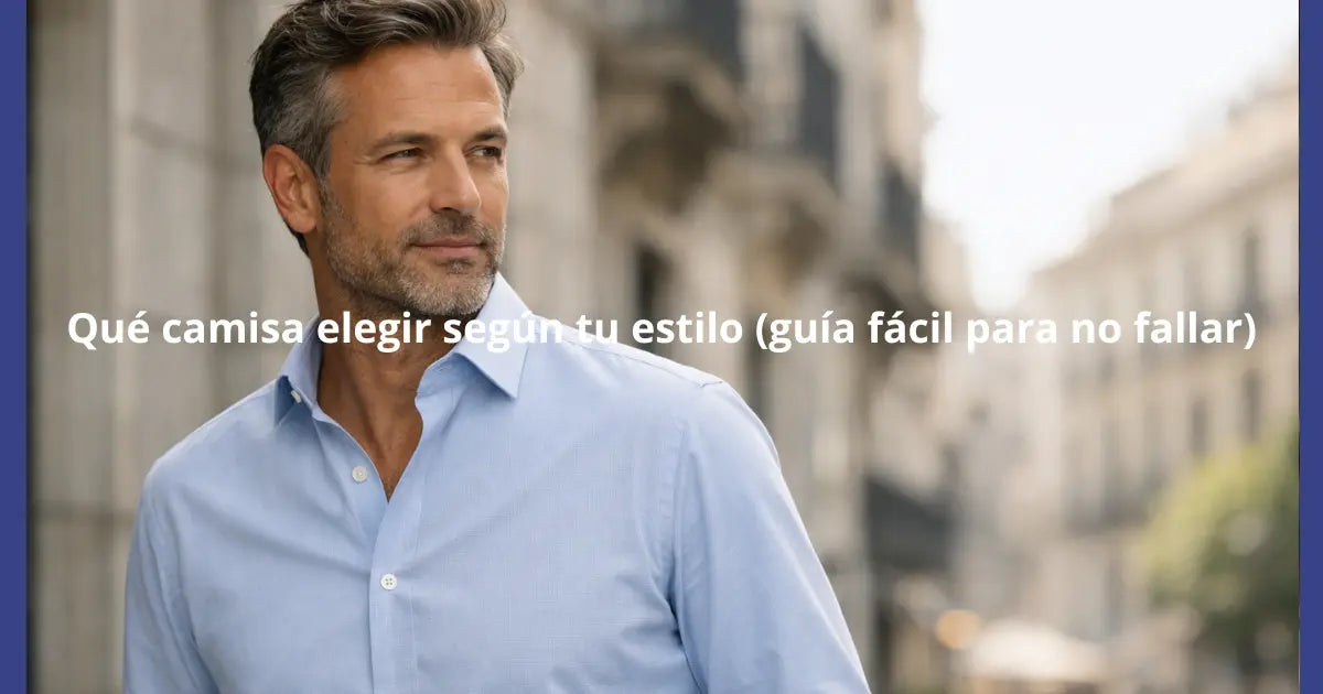 hombre con camisa azul clara elegante estilo urbano cómo elegir camisa que mejor queda y combina fácil