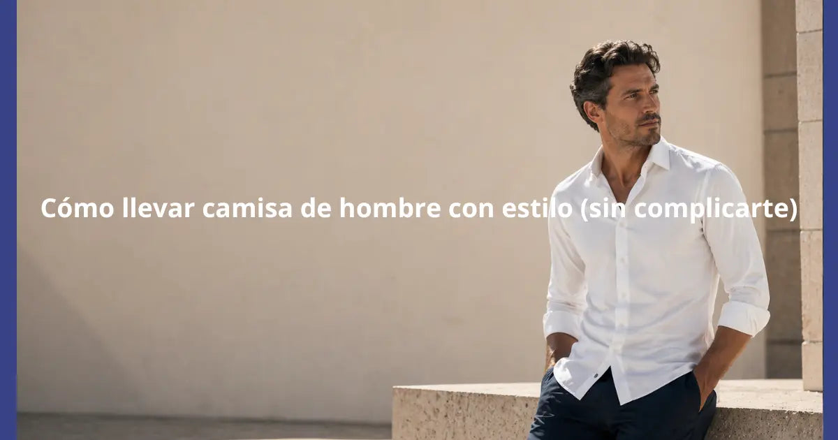 camisa blanca de hombre con estilo elegante y casual para looks diarios de primavera verano