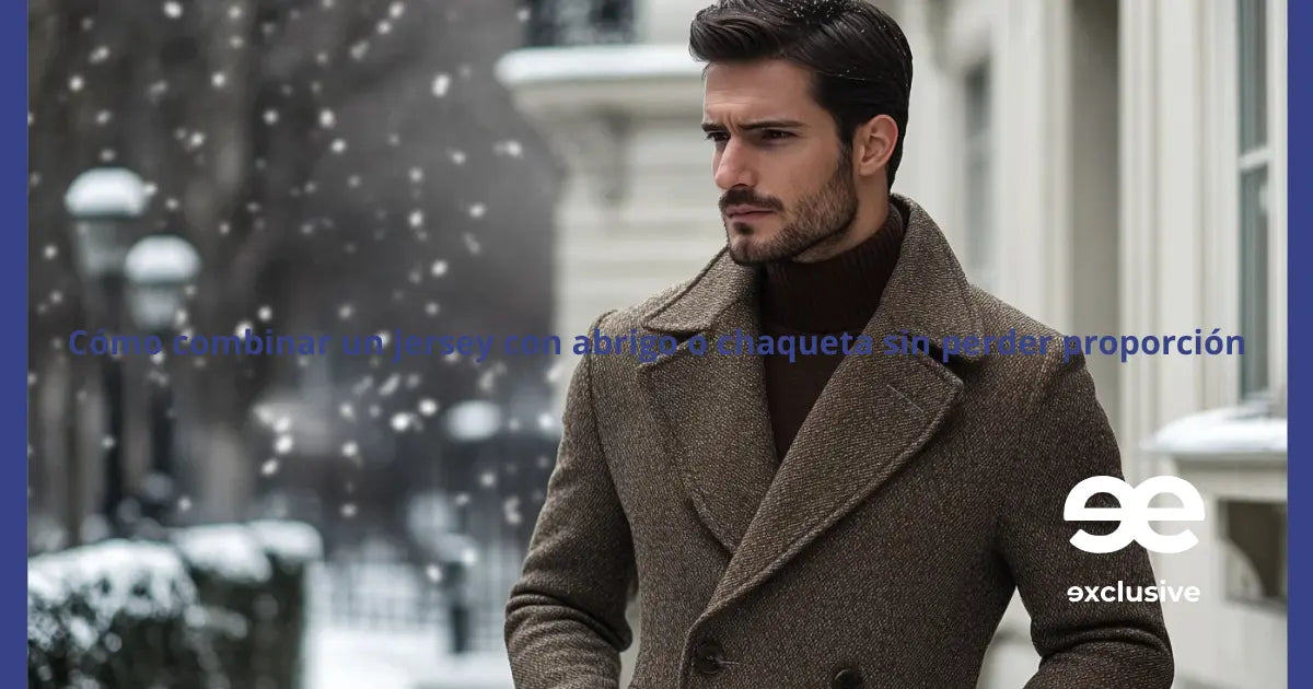 hombre combinando jersey elegante con abrigo largo en look de invierno sofisticado