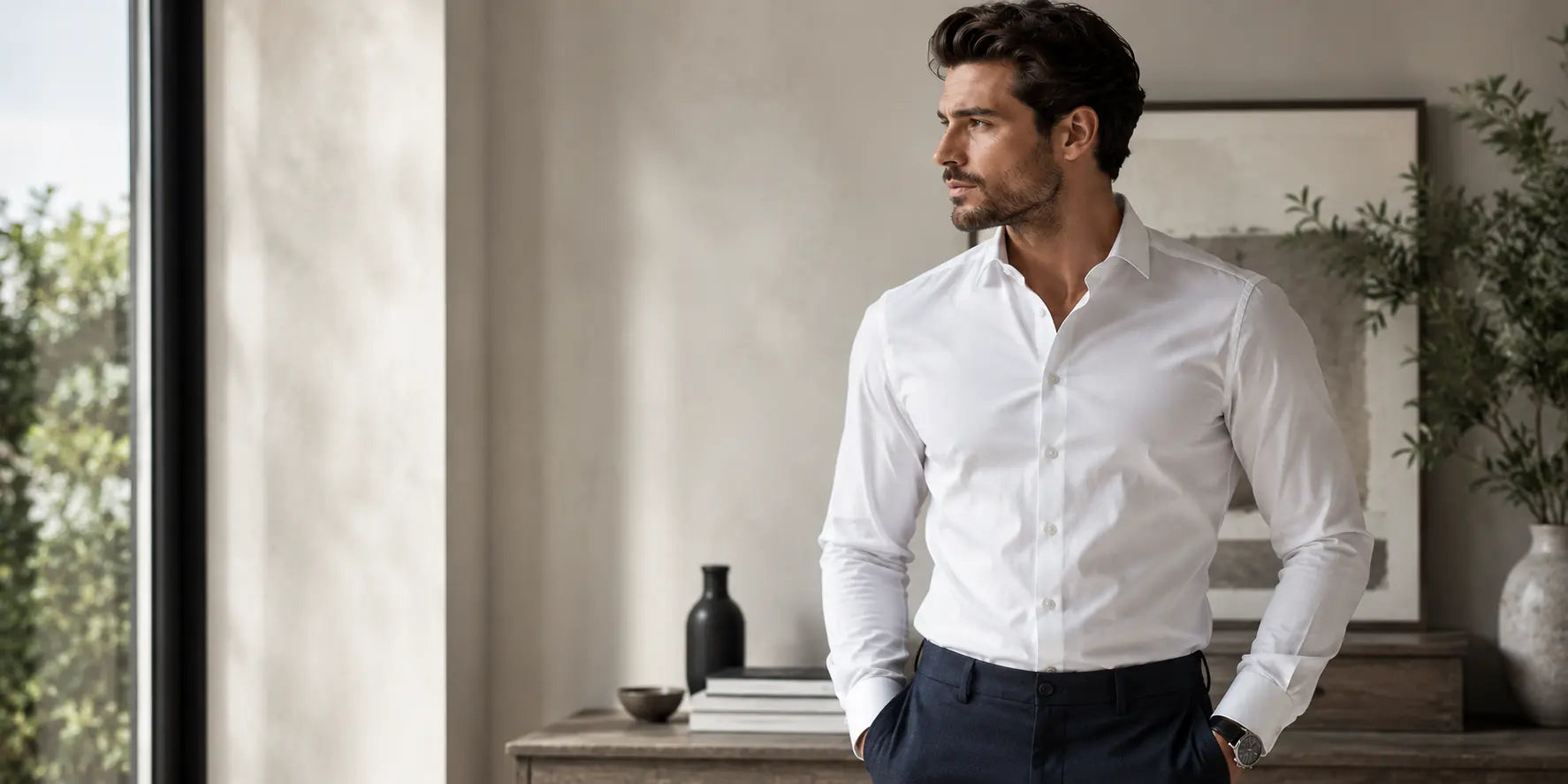 Cómo saber si una camisa de hombre queda bien con ajuste elegante y proporcionado