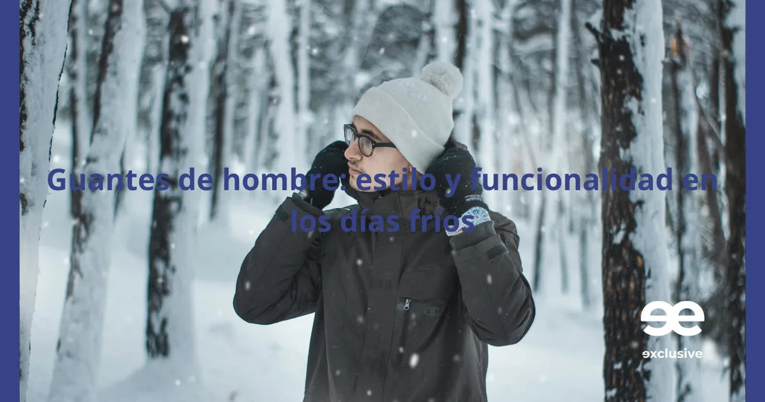Hombre urbano con guantes negros en un entorno invernal – EE Exclusive