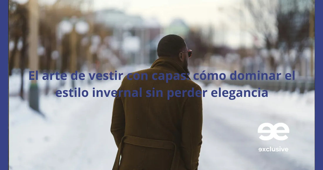 Hombre elegante con abrigo y bufanda caminando en invierno – EE Exclusive.