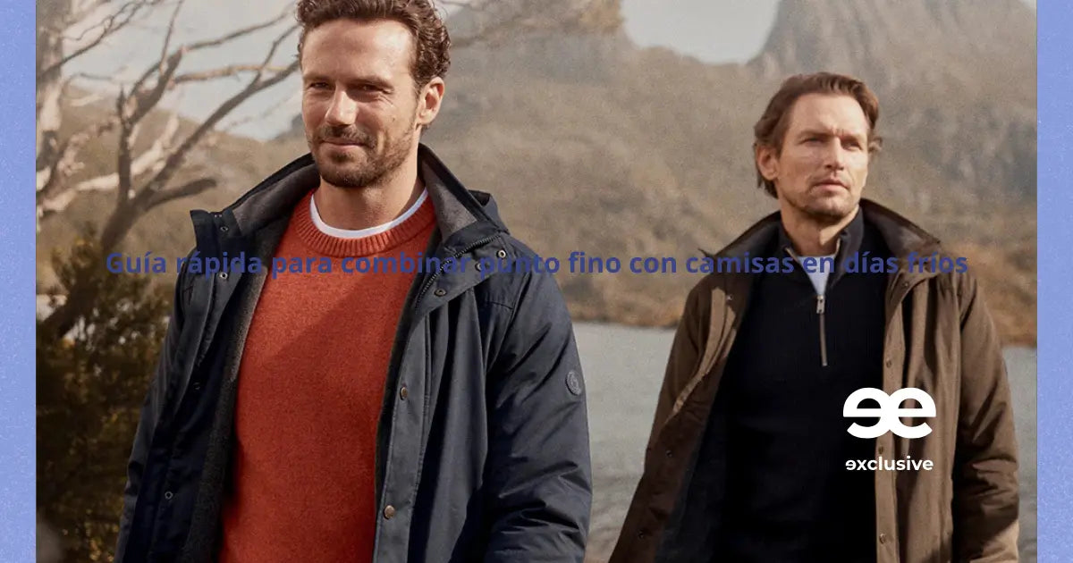 Look urbano de invierno combinando camisa y jersey de punto fino para un estilo masculino elegante.