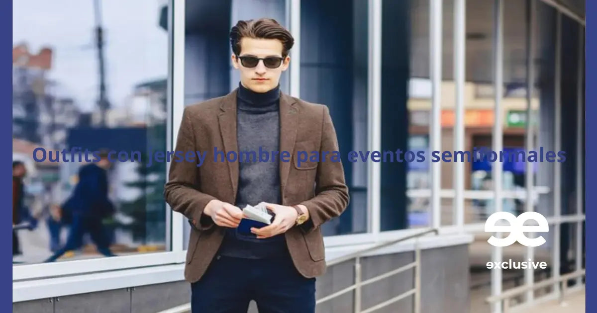 outfit con jersey hombre elegante en evento semiformal