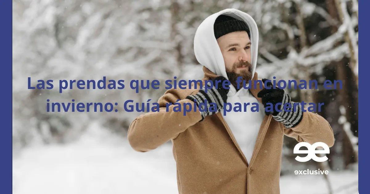 Hombre con abrigo camel y gorro en un paisaje nevado, estilo urbano de invierno — EE Exclusive