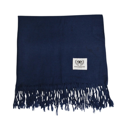 Bufanda azul marino para hombre Hilversun EE Exclusive con flecos