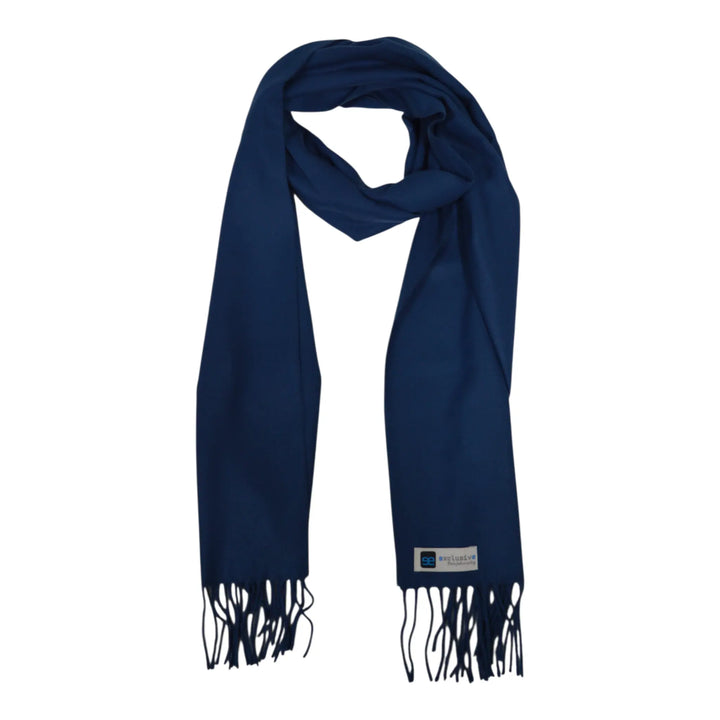 Bufanda Ron azul marino anudada para hombre con caída elegante