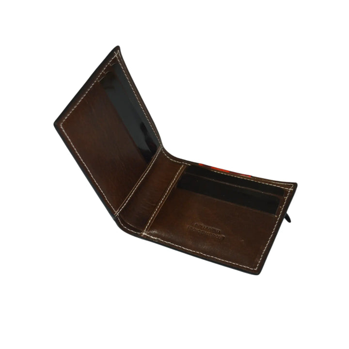 Interior de cartera de hombre en piel Ubrique con compartimento para documentos y tarjetas