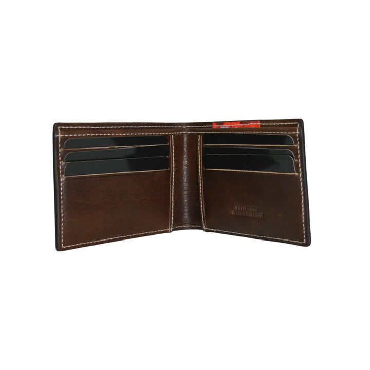 Cartera marrón de piel Ubrique con 6 ranuras para tarjetas y compartimento para billetes