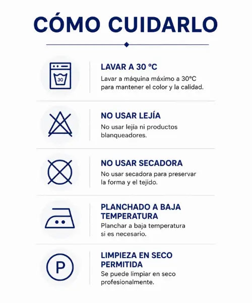 Instrucciones de cuidado