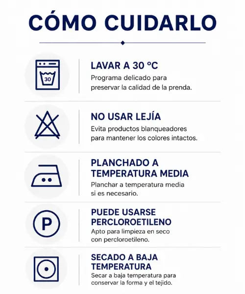 Instrucciones de cuidado