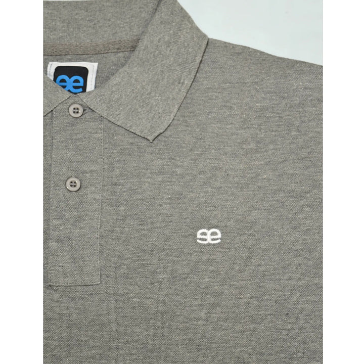 detalle tejido polo gris hombre algodón premium EE Exclusive
