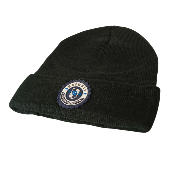 Gorro negro EE Exclusive para hombre con diseño urbano