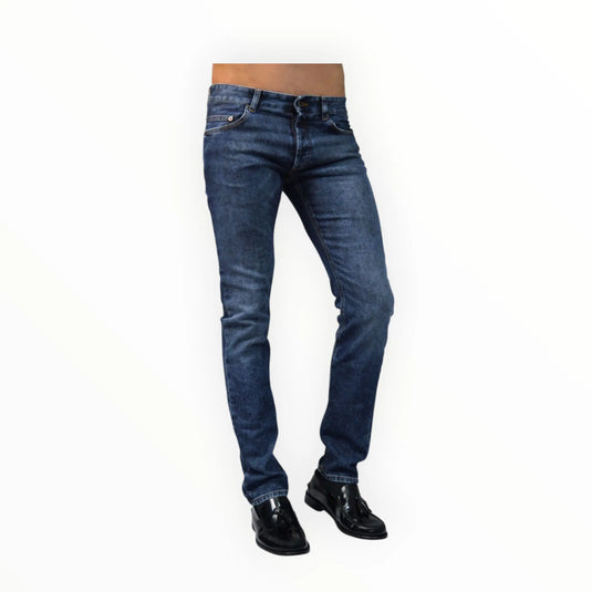 pantalon vaquero azul hombre Rocco corte regular slim vista frontal estilo casual elegante