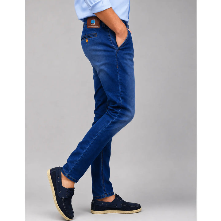 Pantalón vaquero azul para hombre EE Exclusive vista trasera lateral