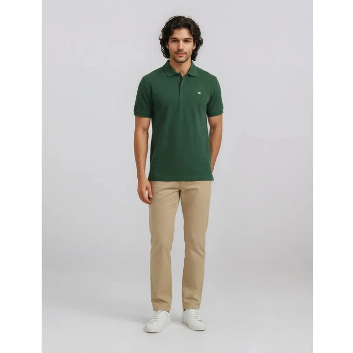 Polo verde regular fit para hombre EE Exclusive, pensado para looks diarios con comodidad, presencia y estilo natural.
