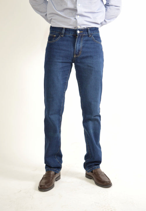 Vaqueros rectos azul oscuro de hombre EE Exclusive – estilo urbano y atemporal