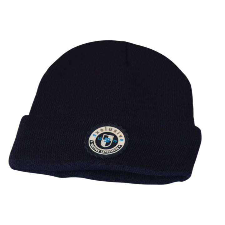 vista lateral gorro azul marino Miñóns hombre
