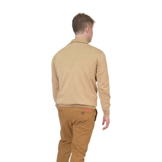 vista lateral jersey Kilagi camel hombre EE Exclusive