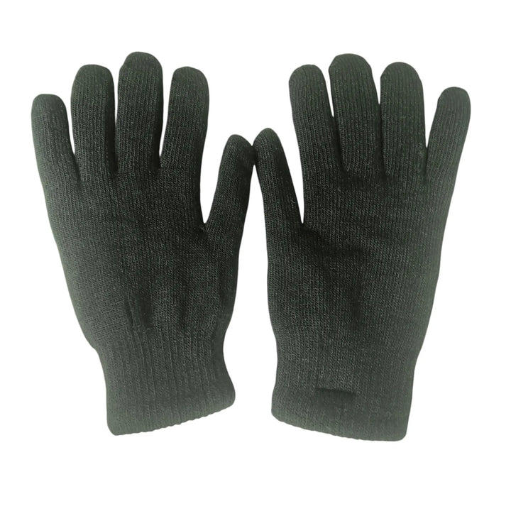 vista trasera guantes negros de punto hombre EE Exclusive
